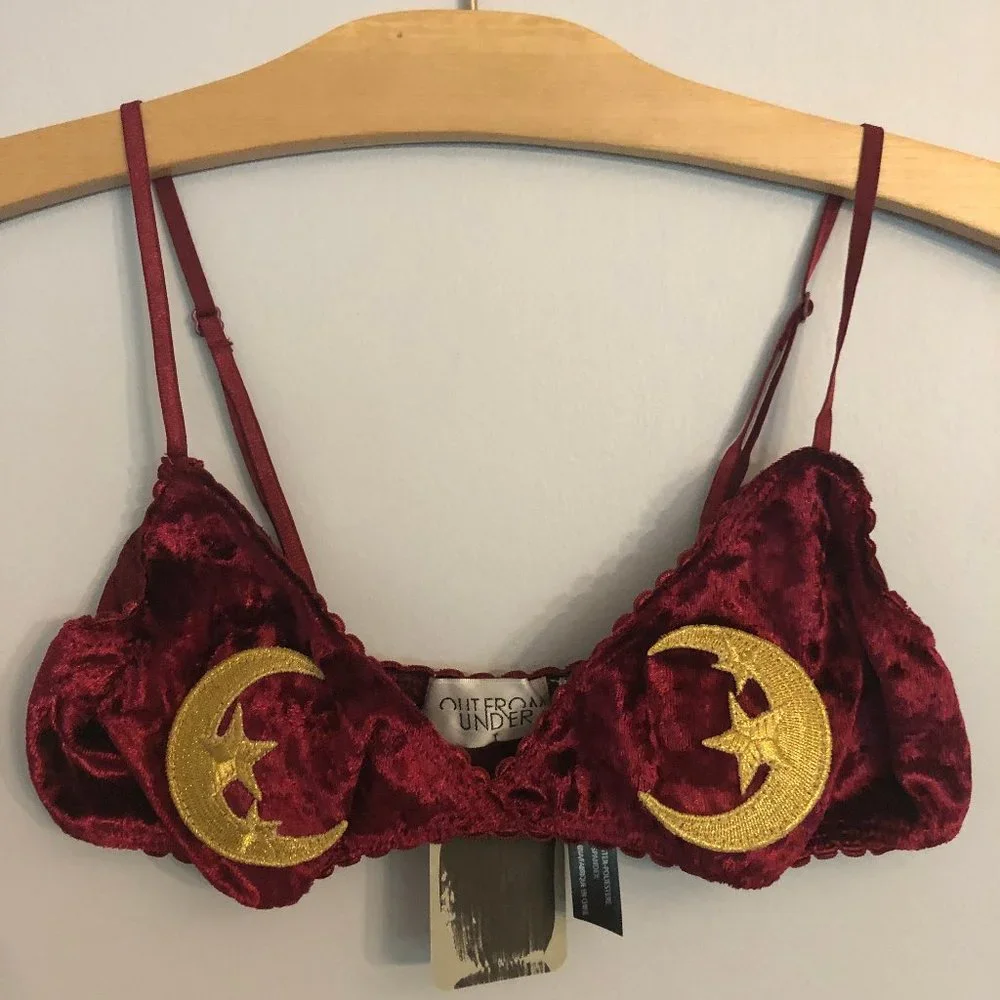 Urban Outfitters Moon + Star Velvet Bralette